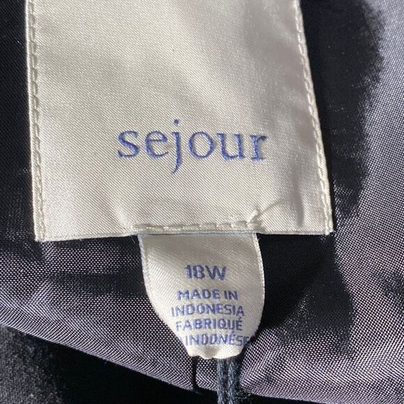 Sejour Women's Black Blazer Jacket Size 18W - NWT - Classic & Versatile Chic - Picture 7 of 12